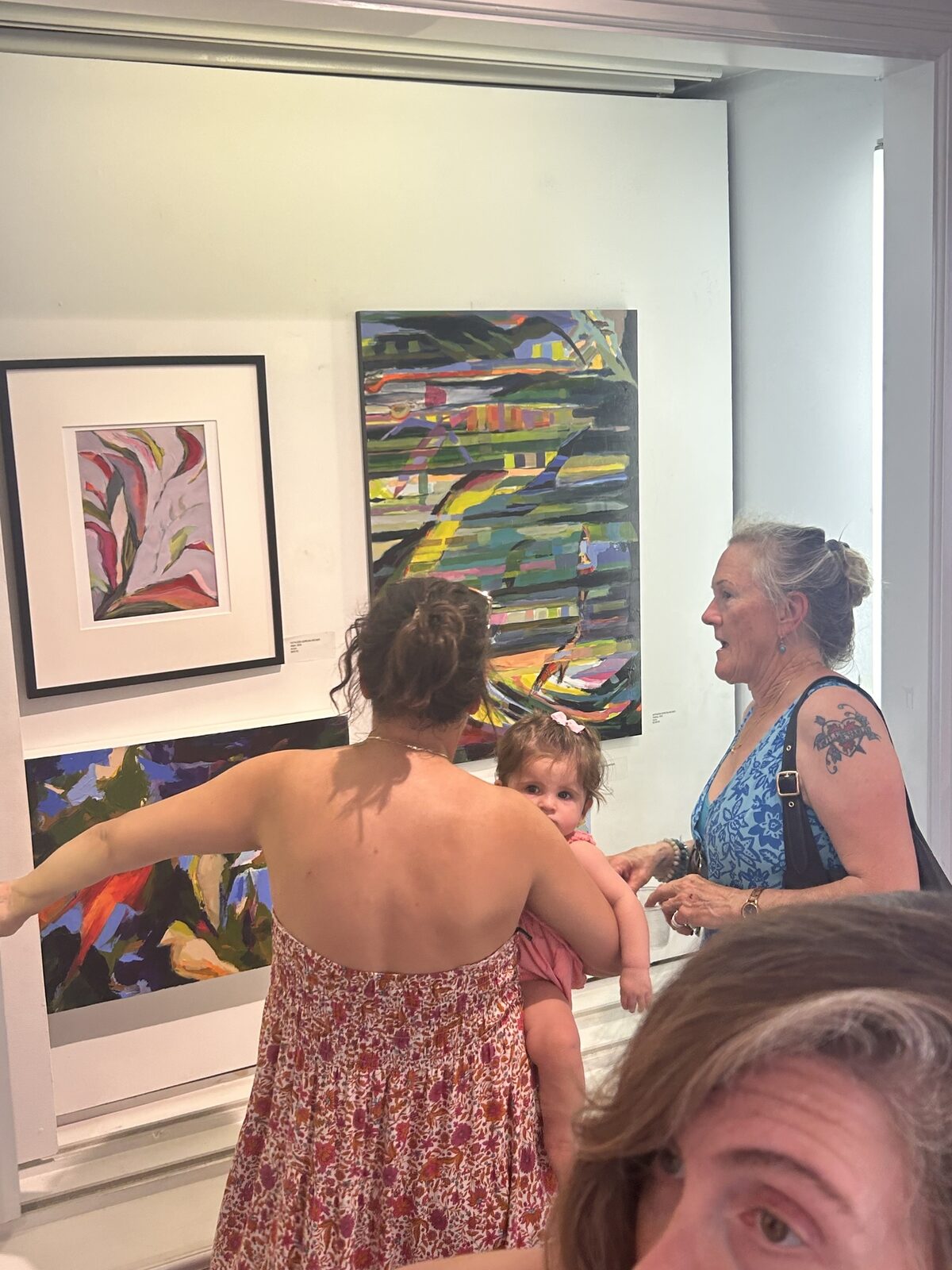 Paintings on the gallery wall
